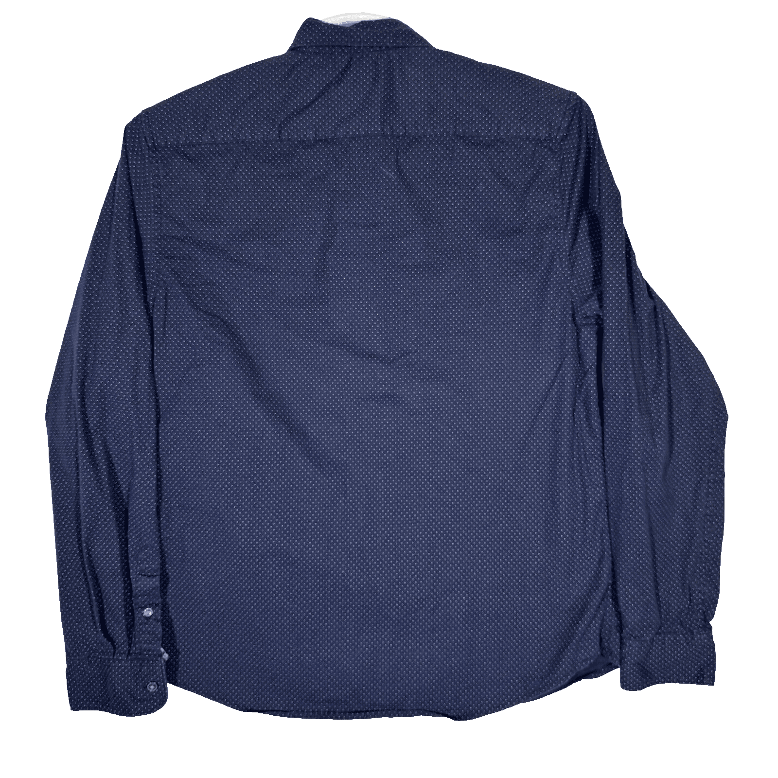 Cactus Man Men’s Navy Polka Dot Slim Button-Up Shirt, Size L – Excellent Cond - Thumbnail 2