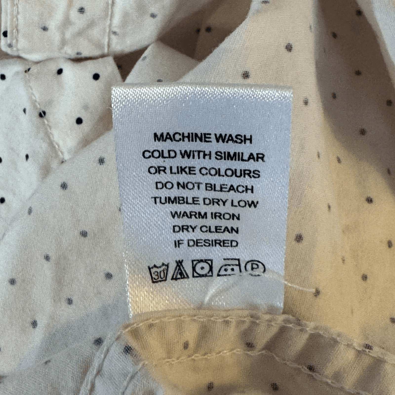 Cactus Man Men’s Cream Polka Dot Short-Sleeve Slim Button-Down Shirt, Size L - Thumbnail 8