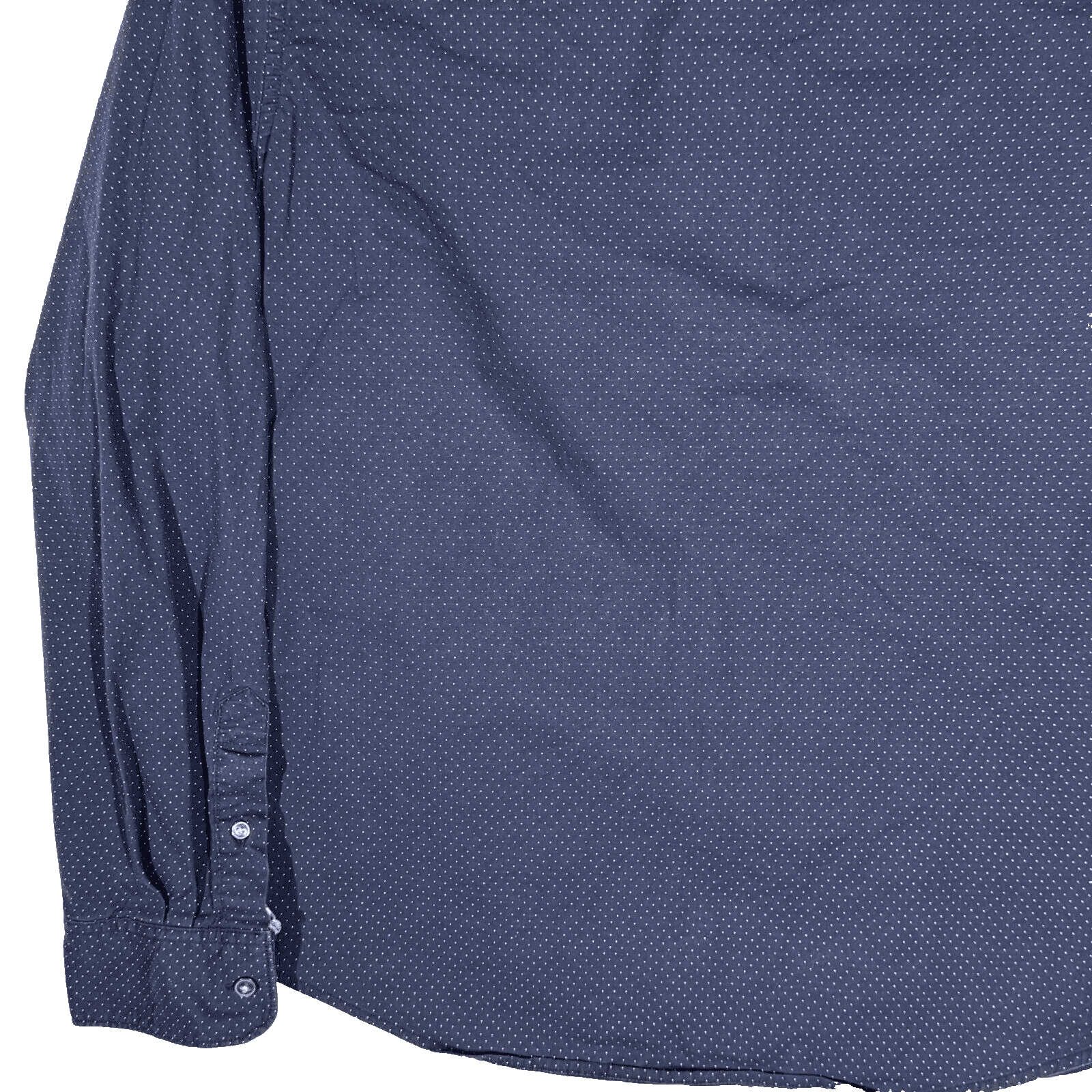 Cactus Man Men’s Navy Polka Dot Slim Button-Up Shirt, Size L – Excellent Cond - Thumbnail 7