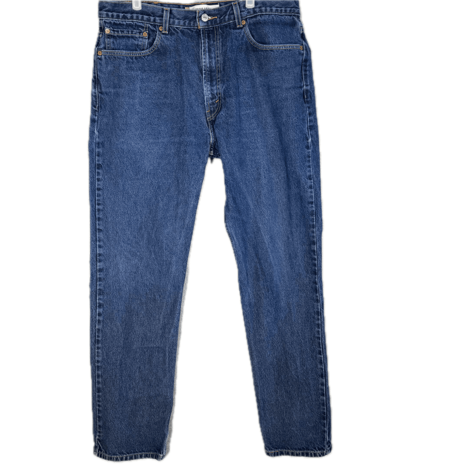 Levi’s 505 Men’s Jeans 38 x 34 Blue Denim Stretch Mid-Rise Straight Leg - Image 1