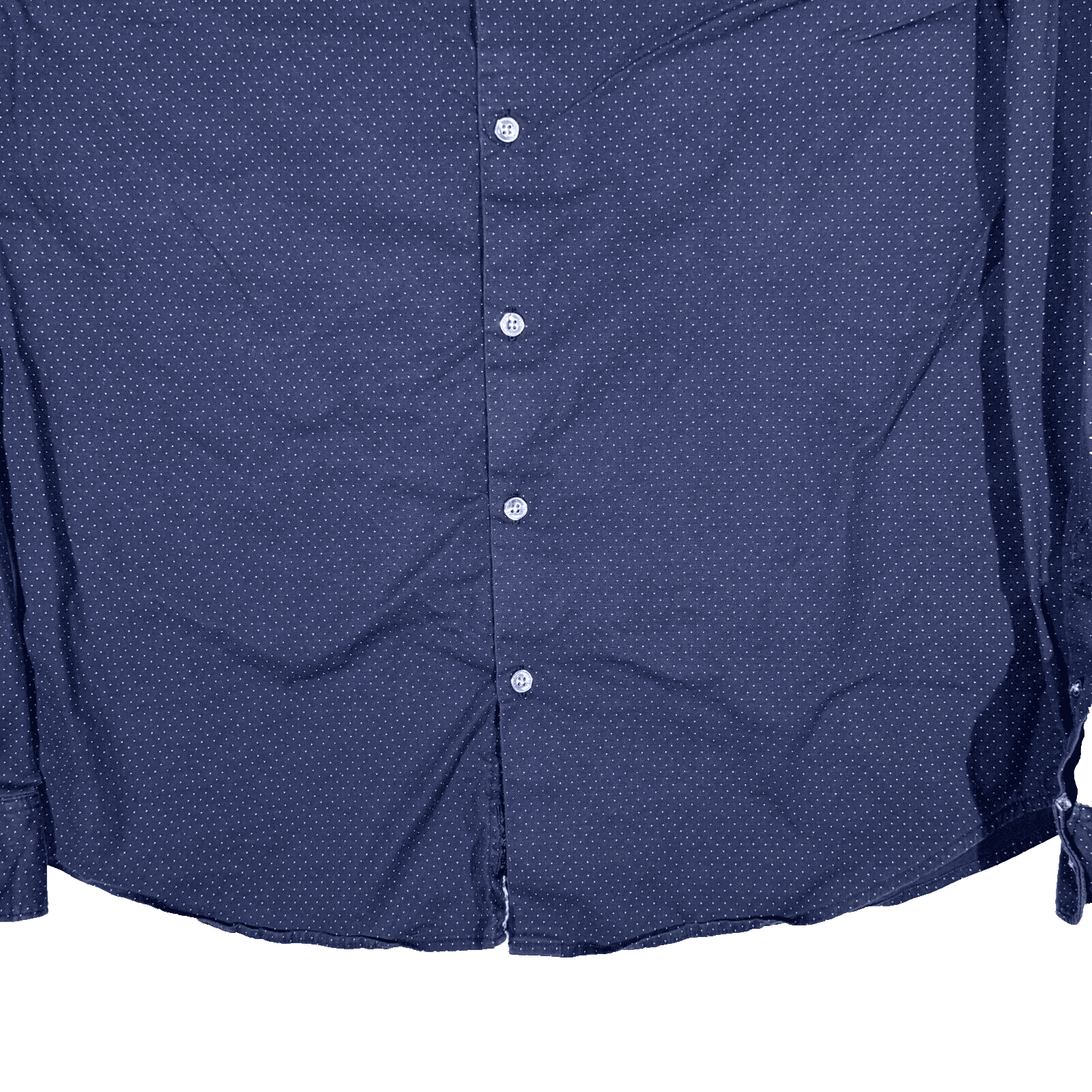 Cactus Man Men’s Navy Polka Dot Slim Button-Up Shirt, Size L – Excellent Cond - Thumbnail 11