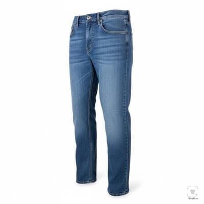 Lucky Brand 221 Straight Jeans Mens 32x30 (32x32) Blue Medium Wash Denim Zip Fly - Thumbnail 2