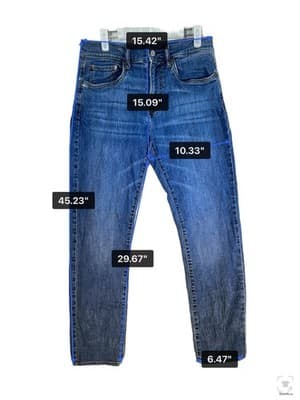 Lucky Brand 221 Straight Jeans Mens 32x30 (32x32) Blue Medium Wash Denim Zip Fly - Thumbnail 14