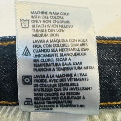 Dickies Jeans Mens 31x28 (32x30) Blue Dark Wash Straight Relaxed Denim Zip Fly - Thumbnail 9