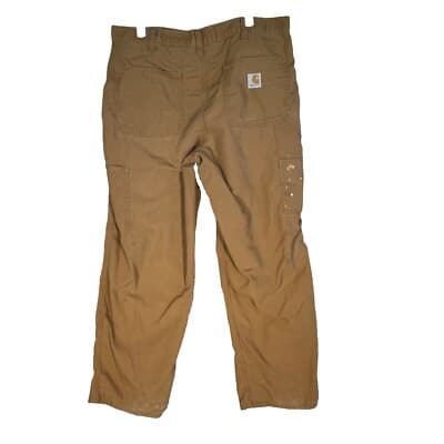 Carhartt Carpenter Pants Mens 34x30 Brown Canvas Dungaree Fit Workwear - Thumbnail 2