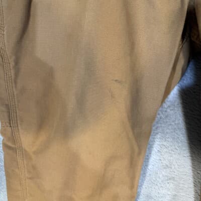 Carhartt Carpenter Pants Mens 34x30 Brown Canvas Dungaree Fit Workwear - Thumbnail 4