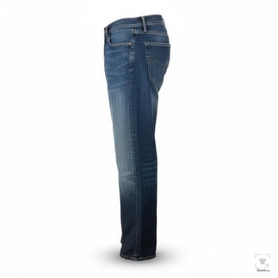 Levis 514 Jeans Mens 36x30 Blue Medium Wash Straight Stretch Denim Zip Fly - Thumbnail 3