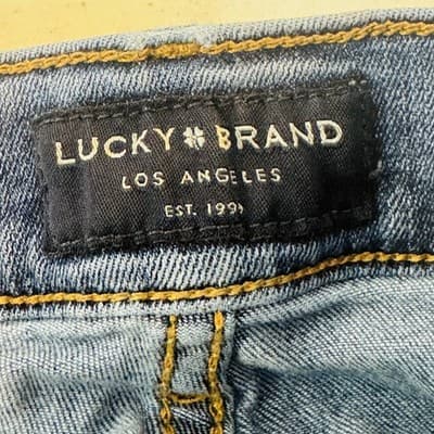 Lucky Brand 221 Straight Jeans Mens 32x30 (32x32) Blue Medium Wash Denim Zip Fly - Thumbnail 9