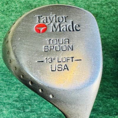 Vintage TaylorMade Tour Spoon 13° Loft 3 Wood Mens RH Steel Shaft Golf USA - Image 1