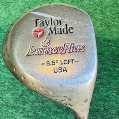 Vintage TaylorMade BurnerPlus Driver 9.5° Mens RH Steel Silver Golf Club USA - Image 1