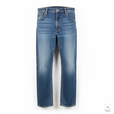 Levis 505 Jeans Mens 36x30 Blue Light Wash Straight Denim Zip Fly Regular Fit - Image 1