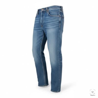 Levis 505 Jeans Mens 36x30 Blue Light Wash Straight Denim Zip Fly Regular Fit - Thumbnail 2