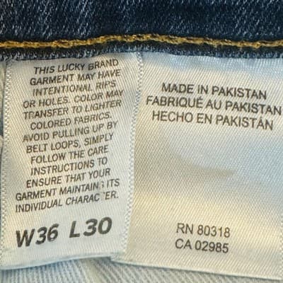 Lucky Brand 412 Athletic Slim Jeans Mens 36x27 Blue Medium Wash Tapered Zip Fly - Thumbnail 13