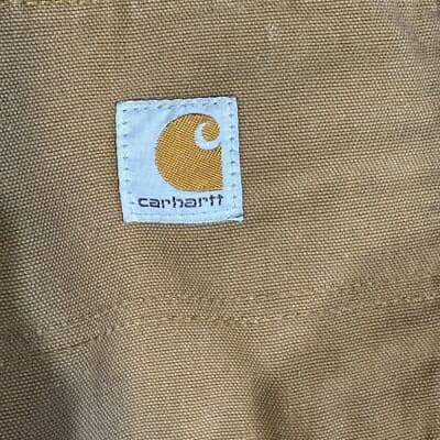 Carhartt Carpenter Pants Mens 34x30 Brown Canvas Dungaree Fit Workwear - Thumbnail 6