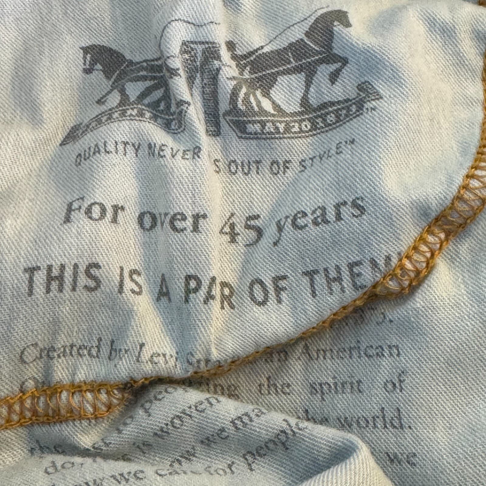 Levi’s 505 Men’s Jeans 32 x 30 Blue Denim Mid-Rise Straight Leg Whiskered - Thumbnail 11