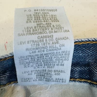 Levis 505 Jeans Mens 34x30 Blue Medium Wash Straight Denim Zip Fly Regular Fit - Thumbnail 9