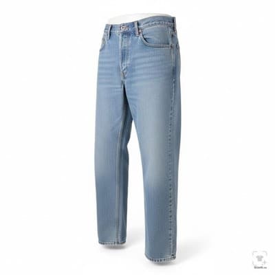 Vintage Levis 550 Jeans Mens 32x33 (32x34) Blue Light Wash Relaxed Tapered Denim - Thumbnail 2