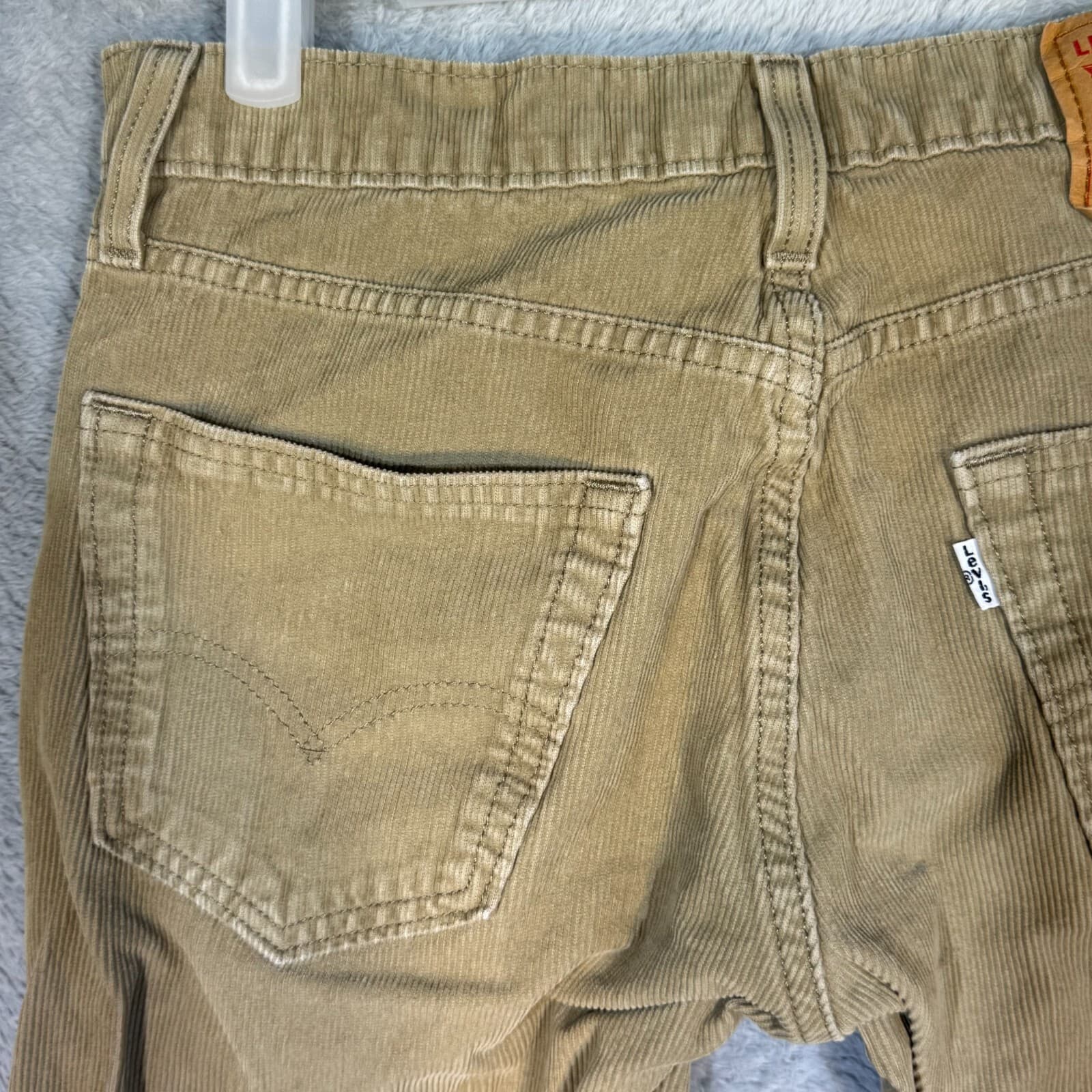 Levi’s 502 Men’s Jeans 29x30 Beige Corduroy Mid-Rise Straight Leg - Thumbnail 6