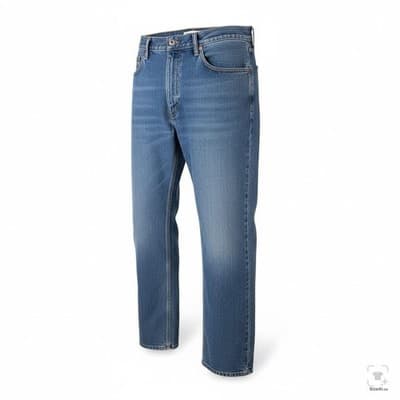 Levis 505 Jeans Mens 34x30 Blue Medium Wash Straight Denim Zip Fly Regular Fit - Thumbnail 2