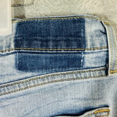 Levis Jeans Mens 36x28 (36x30) Light Wash Straight Denim Zip Fly Mid Rise - Thumbnail 7