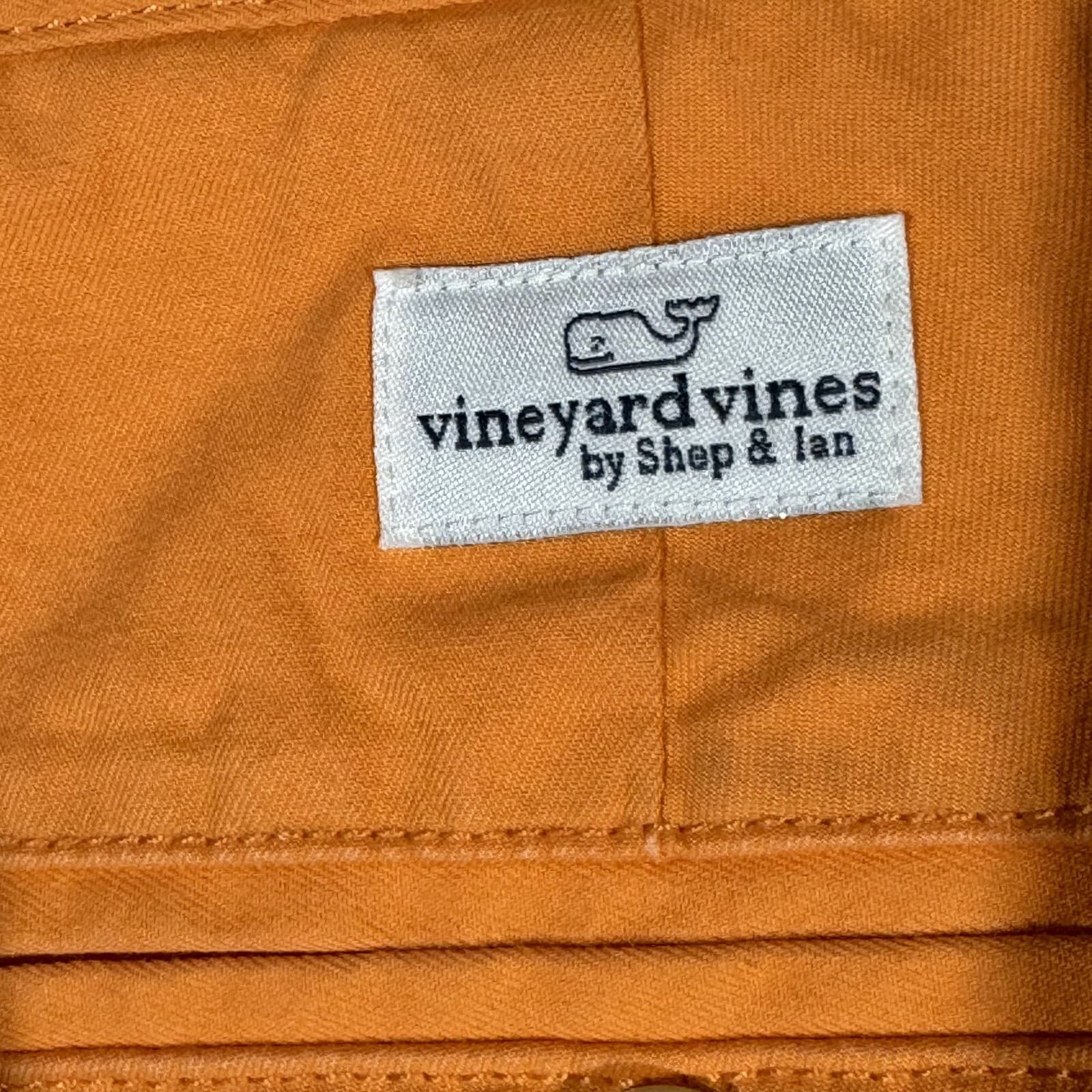 Vineyard Vines Men’s Orange Canvas Club Shorts, Size 30 – 100% Cotton, Mid‑Rise - Thumbnail 7