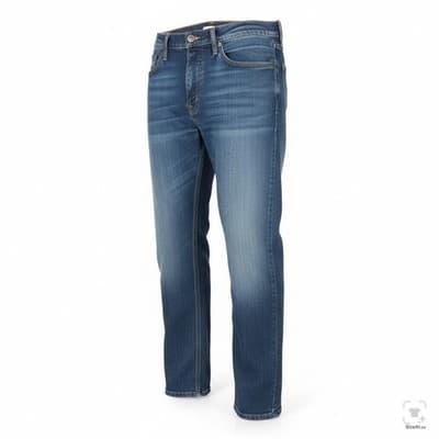 Levis 514 Jeans Mens 36x30 Blue Medium Wash Straight Stretch Denim Zip Fly - Thumbnail 2