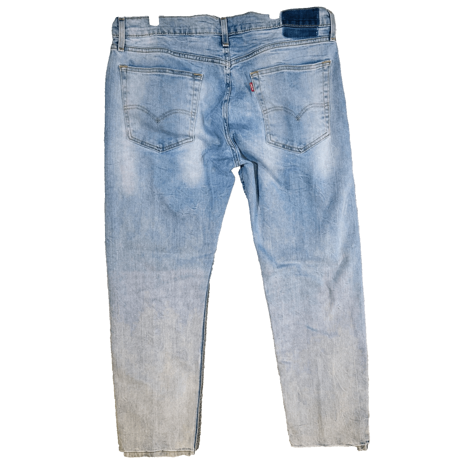 Levis Jeans Mens 36x28 (36x30) Light Wash Straight Denim Zip Fly Mid Rise - Thumbnail 6
