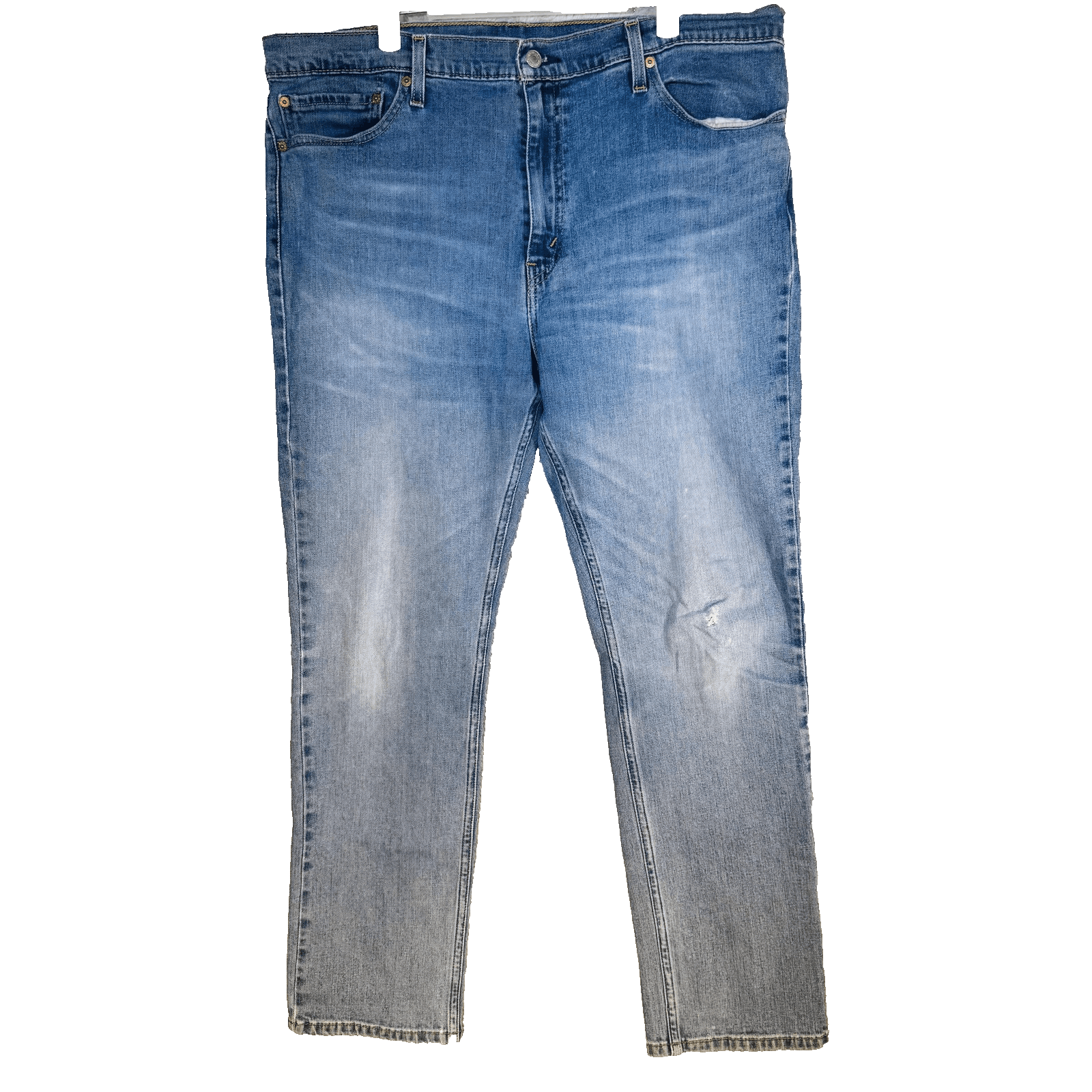 Levi's 511 Jeans Mens 40x30 Blue Light Wash Slim Taper Stretch Denim Zip Fly - Thumbnail 5