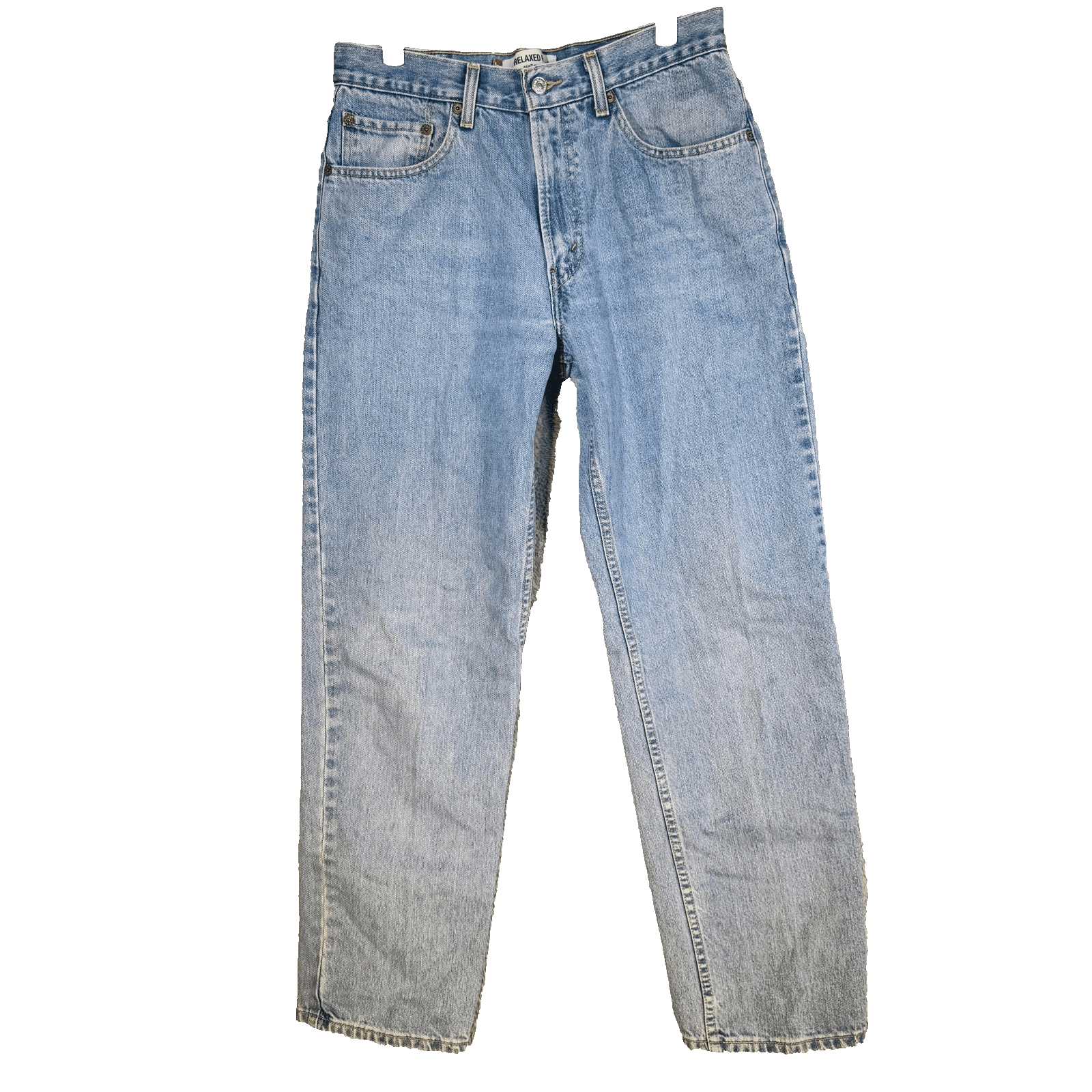 Vintage Levis 550 Jeans Mens 32x33 (32x34) Blue Light Wash Relaxed Tapered Denim - Thumbnail 5