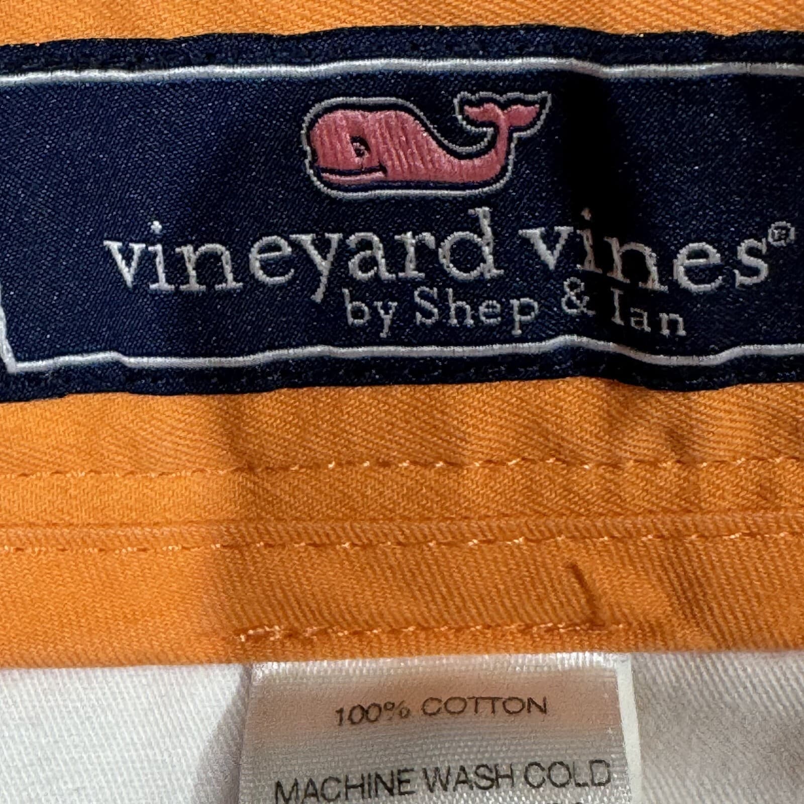 Vineyard Vines Men’s Orange Canvas Club Shorts, Size 30 – 100% Cotton, Mid‑Rise - Thumbnail 9