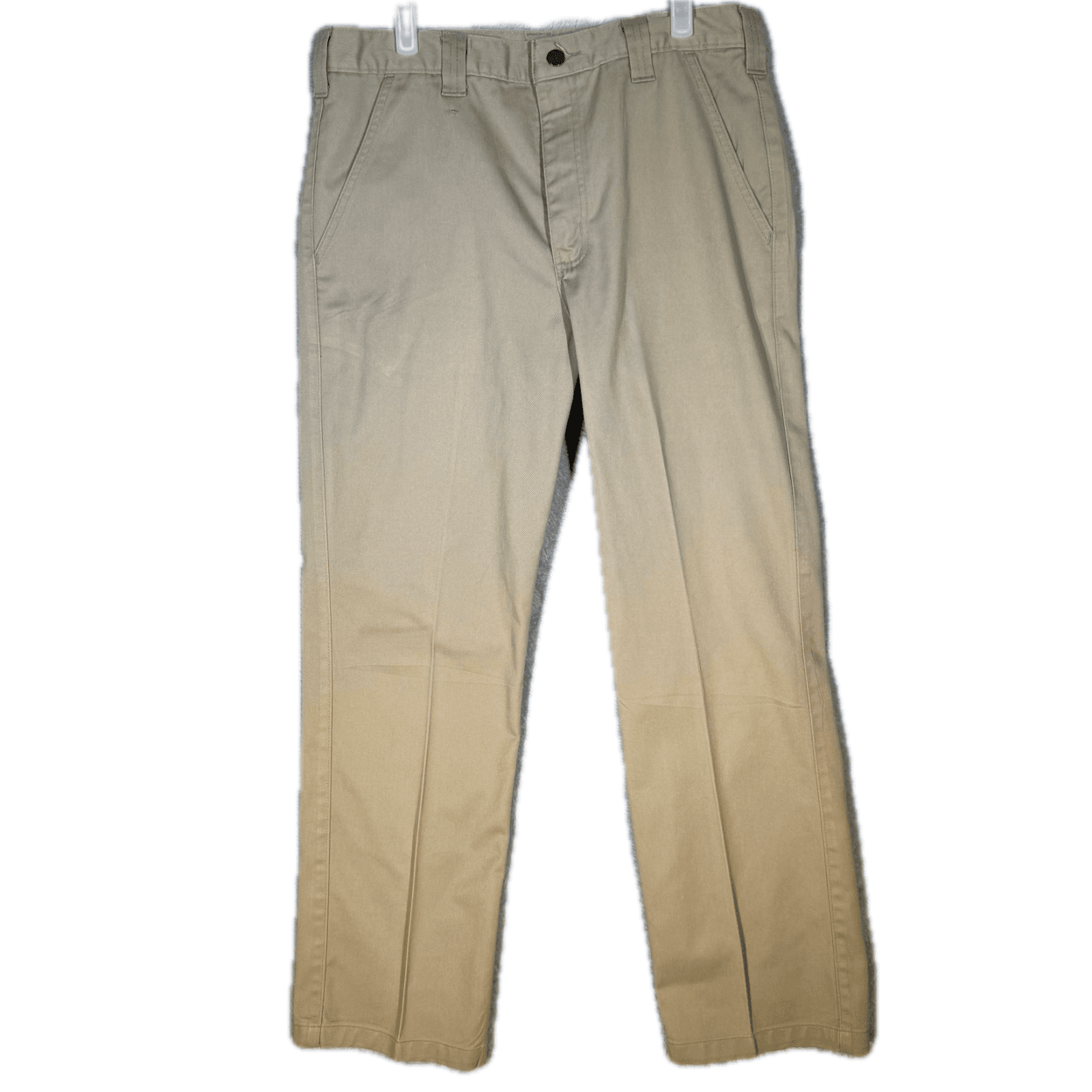 Carhartt Men’s Chino Pants 34x32 Beige 100% Cotton Mid Rise Flat Front - Image 1