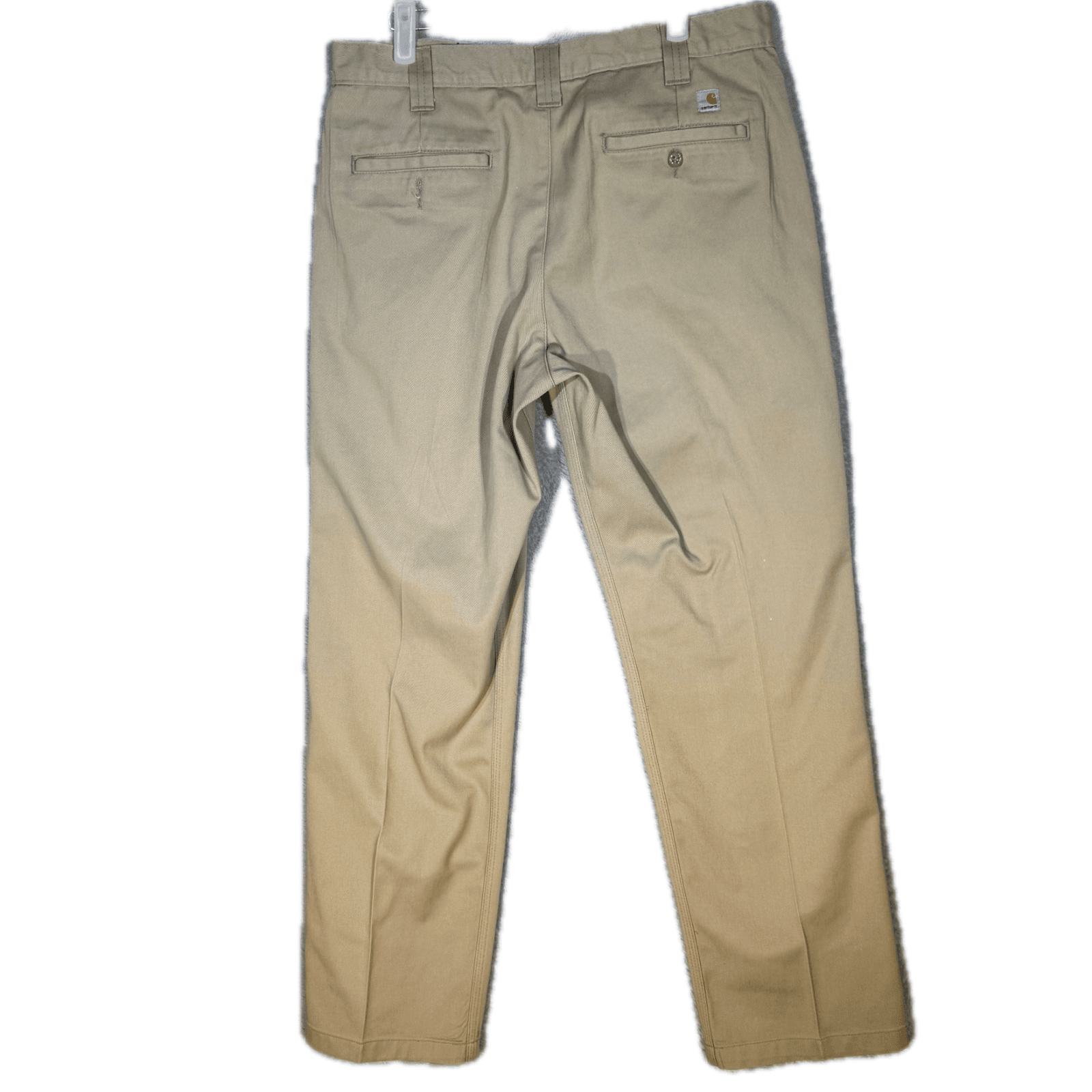 Carhartt Men’s Chino Pants 34x32 Beige 100% Cotton Mid Rise Flat Front - Thumbnail 2
