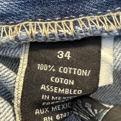 Vintage Polo Jeans Co. Ralph Lauren Jeans Mens 36x30 Blue Loose Fit Distressed - Thumbnail 11