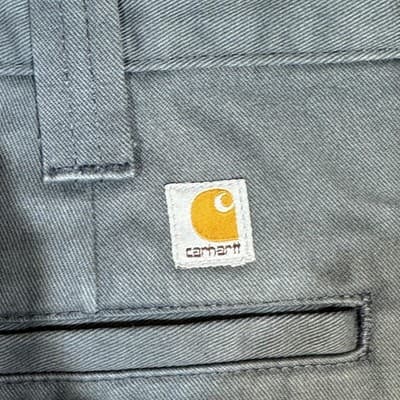 Carhartt Pants Mens 40x33 Gray Chino Workwear Twill Straight Leg Flat Front - Thumbnail 4