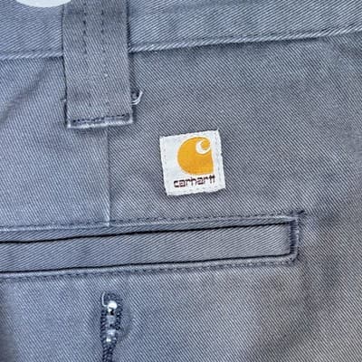Carhartt Pants Mens 40x32 Gray Blended Twill Work B290 DKG Durable Straight Leg - Thumbnail 3