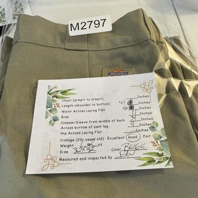 Dickies 874 Original Fit Pants Mens 30x32 Khaki Work Twill Straight Leg 874KH - Thumbnail 8