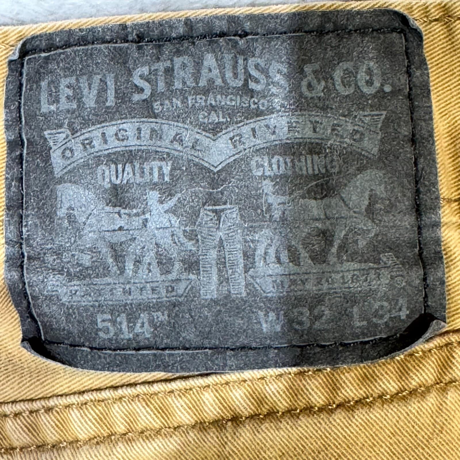 Levi’s 514 Men’s Jeans 32x34 Brown Denim 100% Cotton Mid-Rise Straight - Thumbnail 13