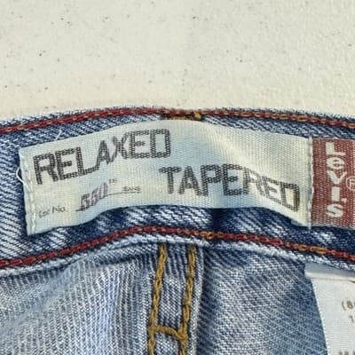 Vintage Levis 550 Jeans Womens 16 Long Blue Relaxed Tapered Leg Mom Denim 00s - Thumbnail 4