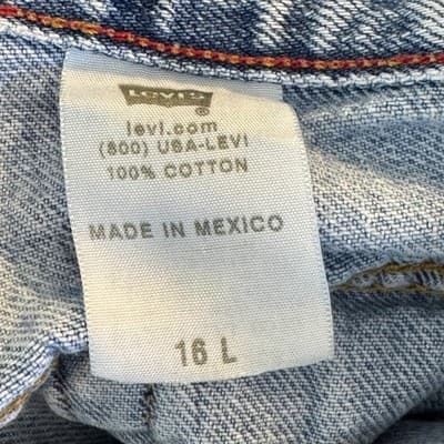 Vintage Levis 550 Jeans Womens 16 Long Blue Relaxed Tapered Leg Mom Denim 00s - Thumbnail 5