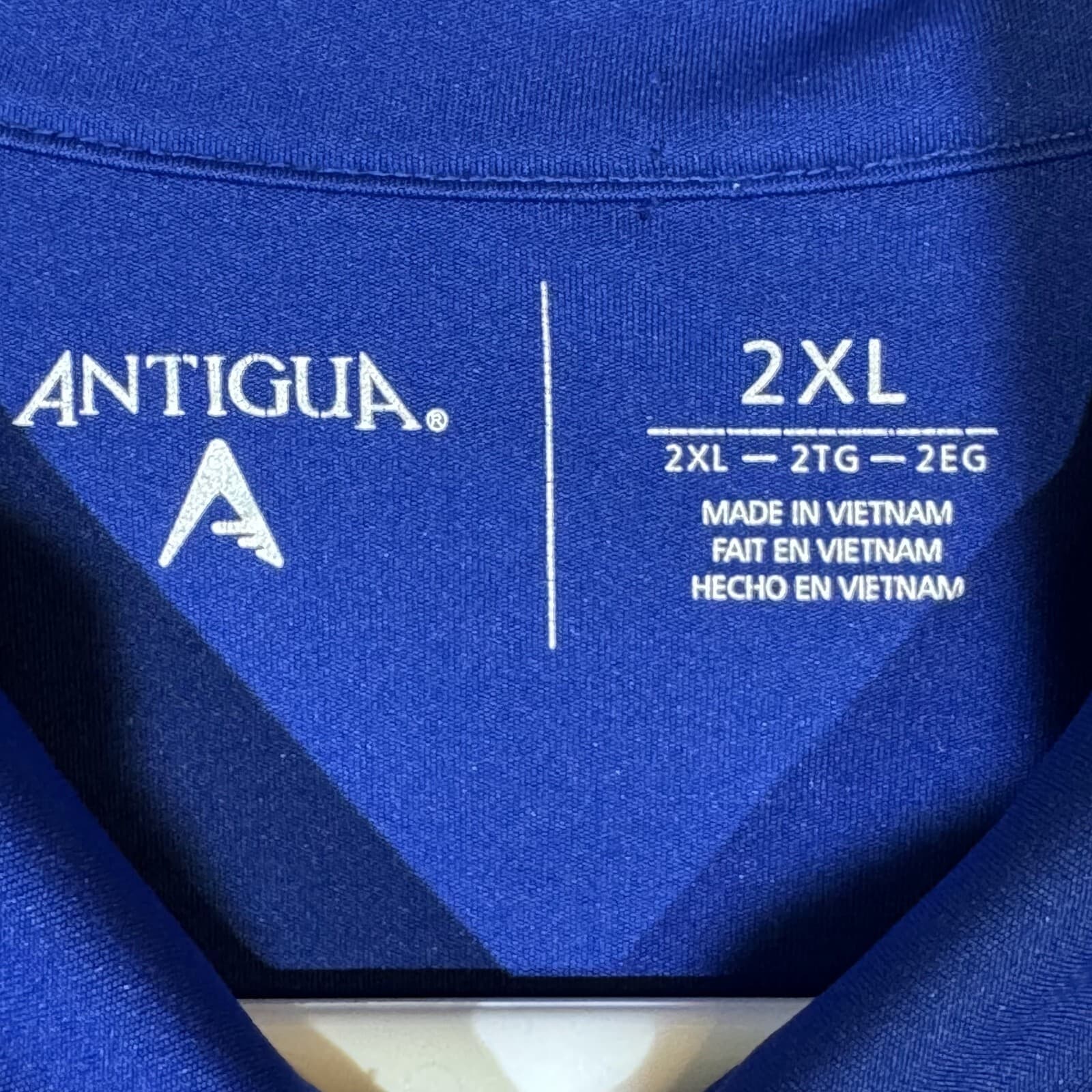 Antigua Men’s New York Giants Polo Shirt 2XL – Blue, Short Sleeve – Excellent - Thumbnail 7