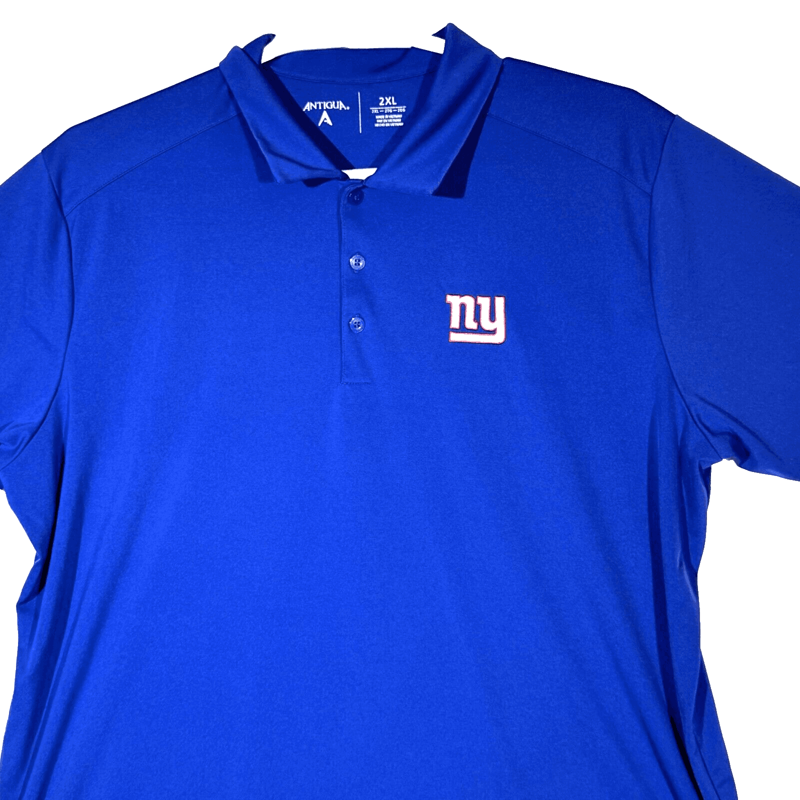 Antigua Men’s New York Giants Polo Shirt 2XL – Blue, Short Sleeve – Excellent - Thumbnail 4