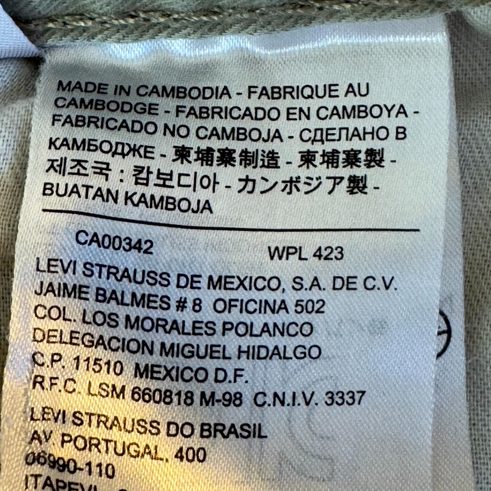 Levi’s 514 Men’s Jeans 38x30 Beige Denim 100% Cotton Mid-Rise Straight - Thumbnail 12