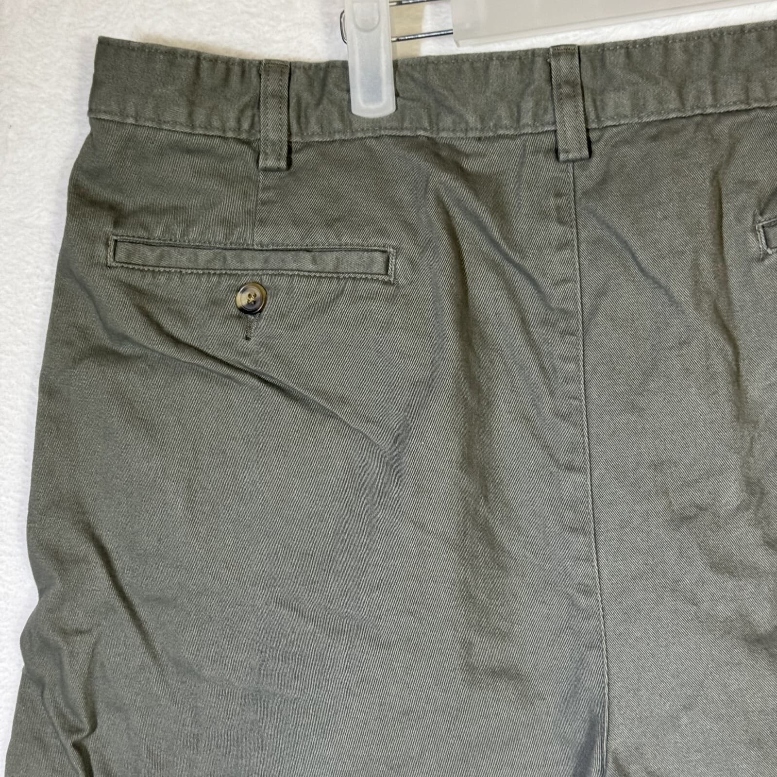 Saddlebred Men’s Green Cotton Pleated Casual Shorts, Size 40 – Excellent - Thumbnail 5