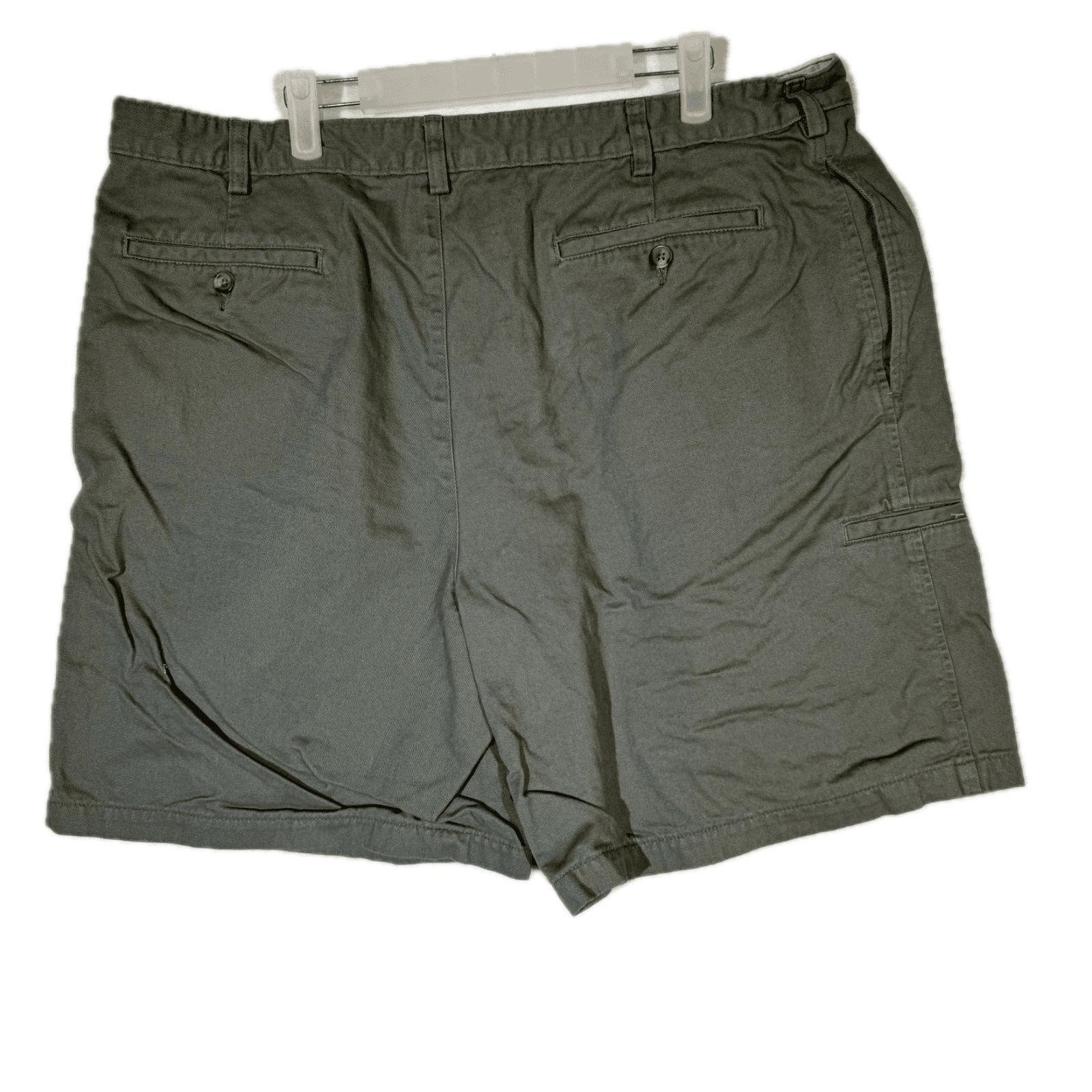 Saddlebred Men’s Green Cotton Pleated Casual Shorts, Size 40 – Excellent - Thumbnail 2