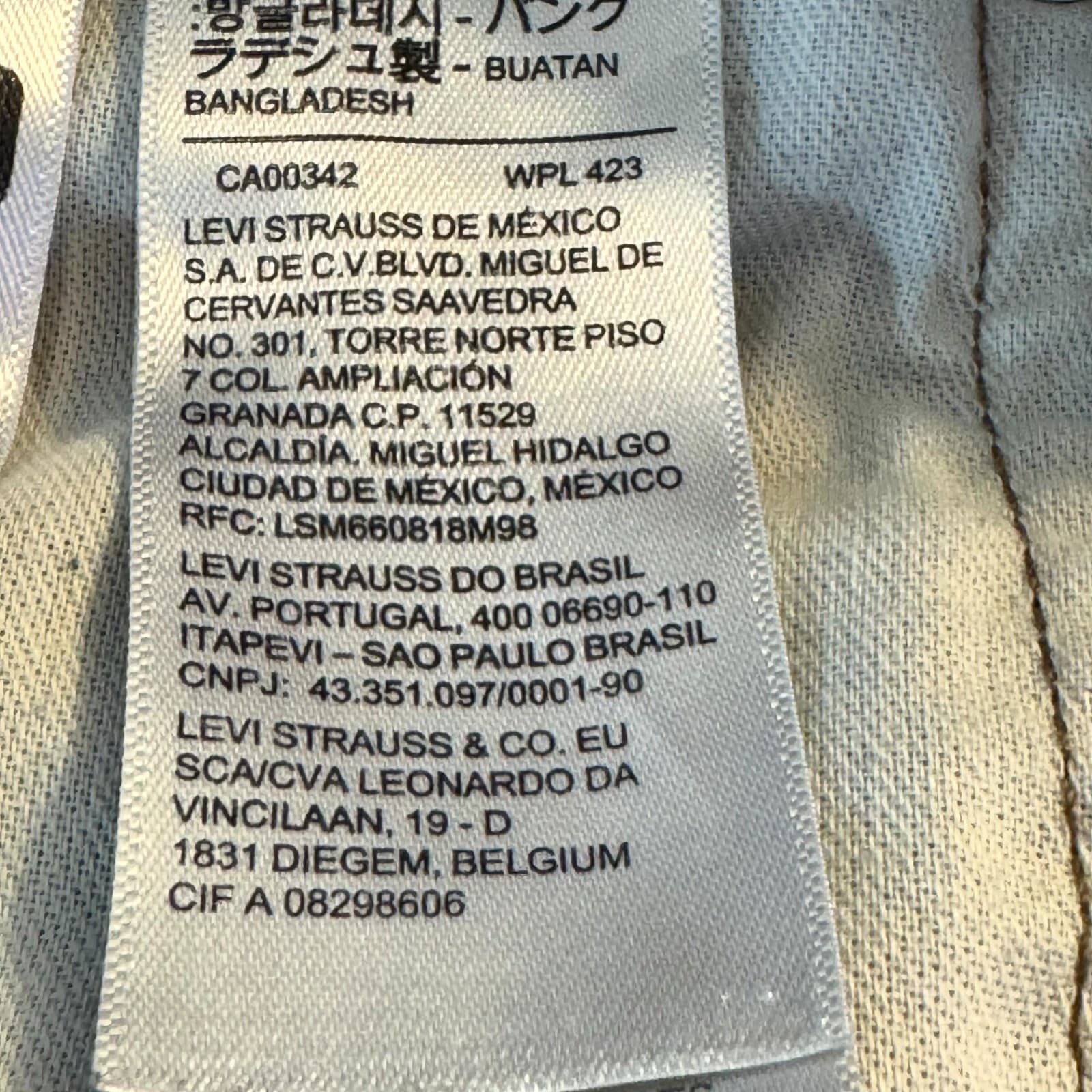 Levi’s 514 Men’s Jeans 32x34 Brown Denim 100% Cotton Mid-Rise Straight - Thumbnail 16