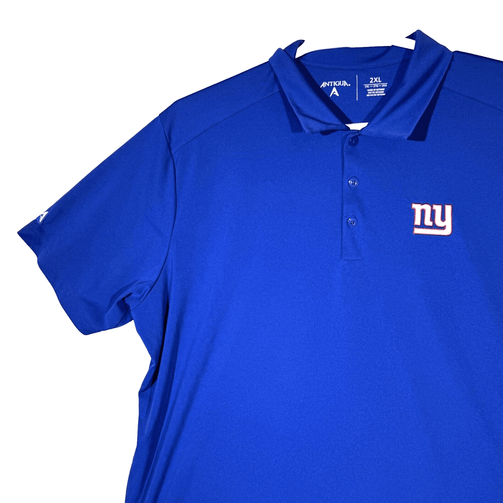 Antigua Men’s New York Giants Polo Shirt 2XL – Blue, Short Sleeve – Excellent - Thumbnail 3