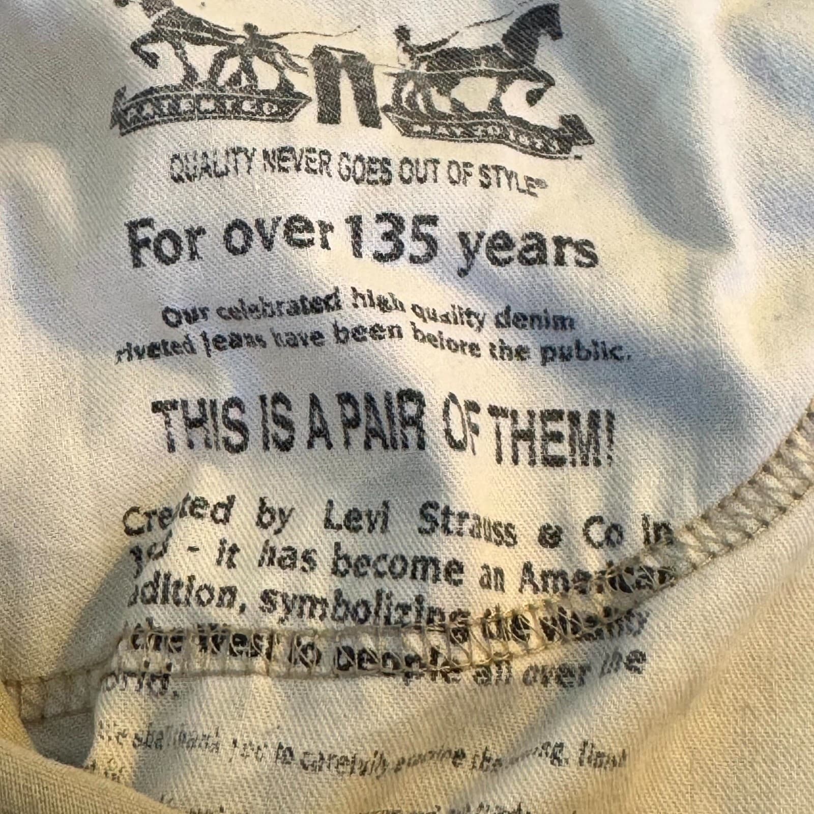 Levi’s 514 Men’s Jeans 38x30 Beige Denim 100% Cotton Mid-Rise Straight - Thumbnail 11