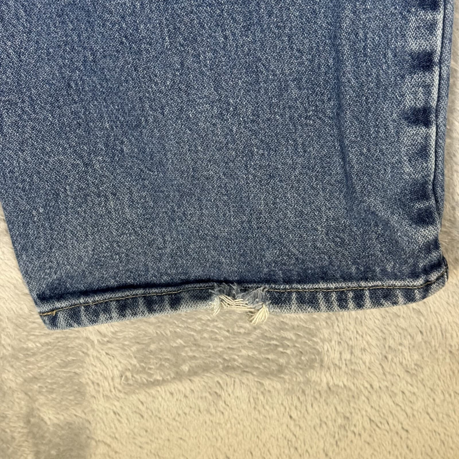 FR Carhartt Men's Jeans 38 X 30 Blue Denim Mid-Rise 5-Pockets Straight Leg M1712 - Thumbnail 3