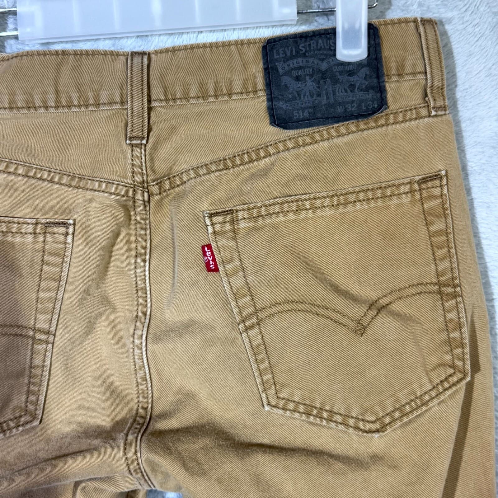 Levi’s 514 Men’s Jeans 32x34 Brown Denim 100% Cotton Mid-Rise Straight - Thumbnail 11