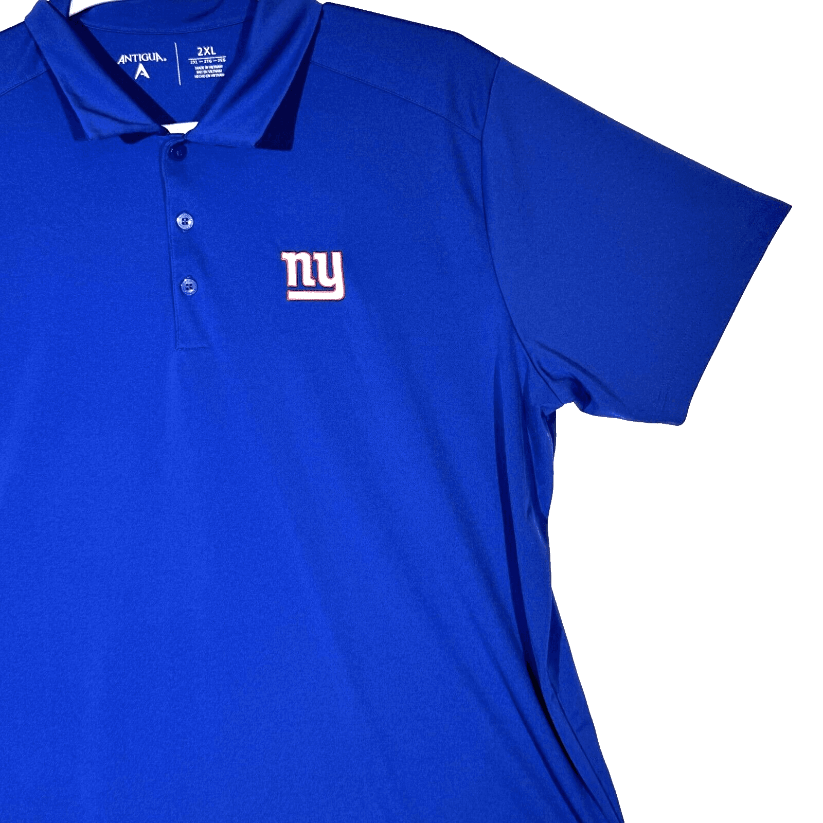 Antigua Men’s New York Giants Polo Shirt 2XL – Blue, Short Sleeve – Excellent - Thumbnail 5